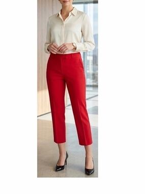 Liz Claiborne Emma Career Cropped Capri Pants 10 Inseam 25” Waist 32.5” Rise 10”